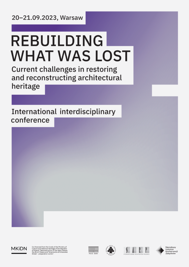 A poster for rebuilding what was lost conference.