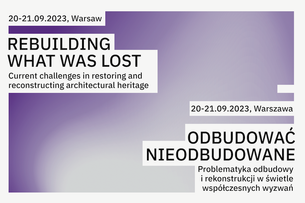 An image with the title and date of the "Rebuilding What Was Lost" Conference.